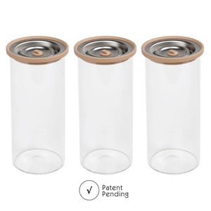 Récipients sous vide en verre Luvele lot de trois bocaux 1200 ml