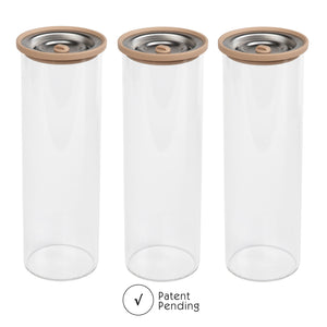 Récipients sous vide en verre Luvele lot de trois bocaux 1600 ml