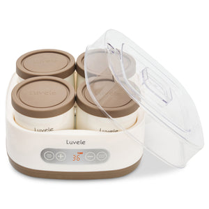 Yaourtière Luvele Pure | 4 pots 4 x 400 ml régimes SCD & GAPS | Capacité totale 1,5 l