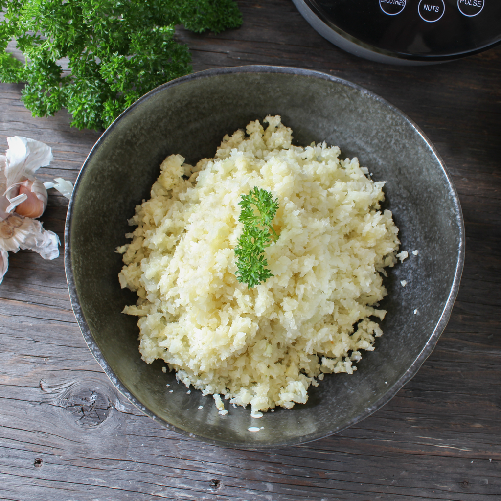 Perfect Cauliflower rice made in a blender