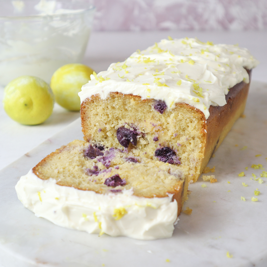 Lemon & blueberry cake with yogurt cheese frosting (SCD & GAPS)