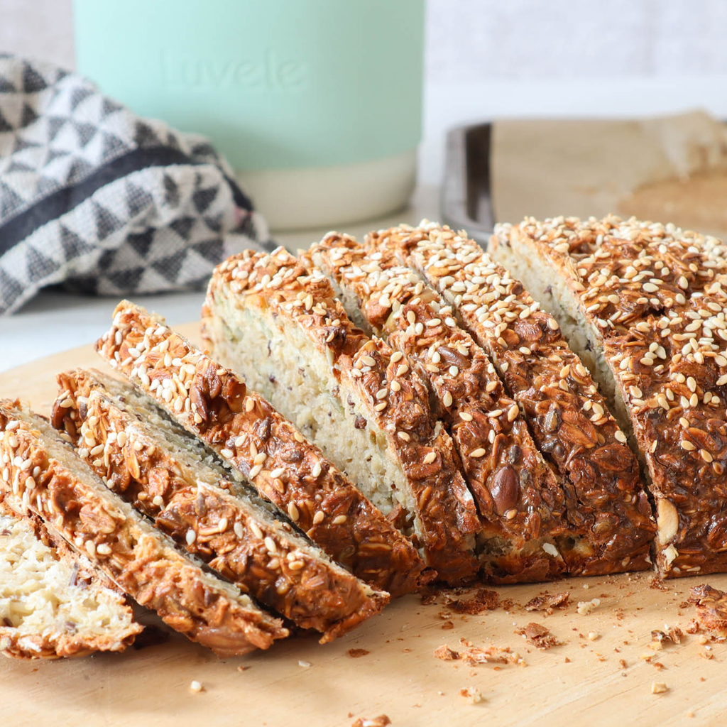 Seeded, oat and yogurt bread