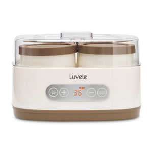 Yaourtière Luvele Pure | 4 pots 4 x 400 ml régimes SCD & GAPS | Capacité totale 1,5 l