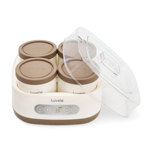 Yaourtière Luvele Pure | 4 pots 4 x 400 ml régimes SCD & GAPS | Capacité totale 1,5 l