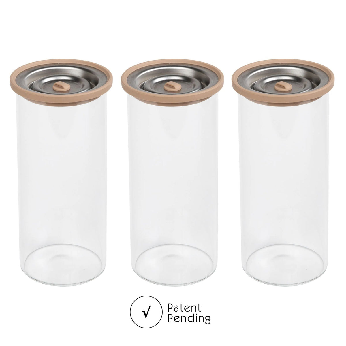 Récipients sous vide en verre Luvele lot de trois bocaux 1200 ml