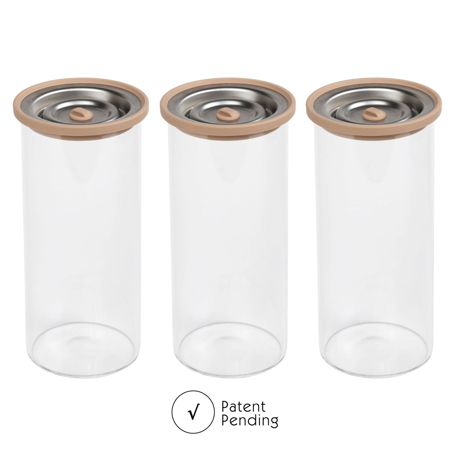 Récipients sous vide en verre Luvele lot de trois bocaux 1200 ml