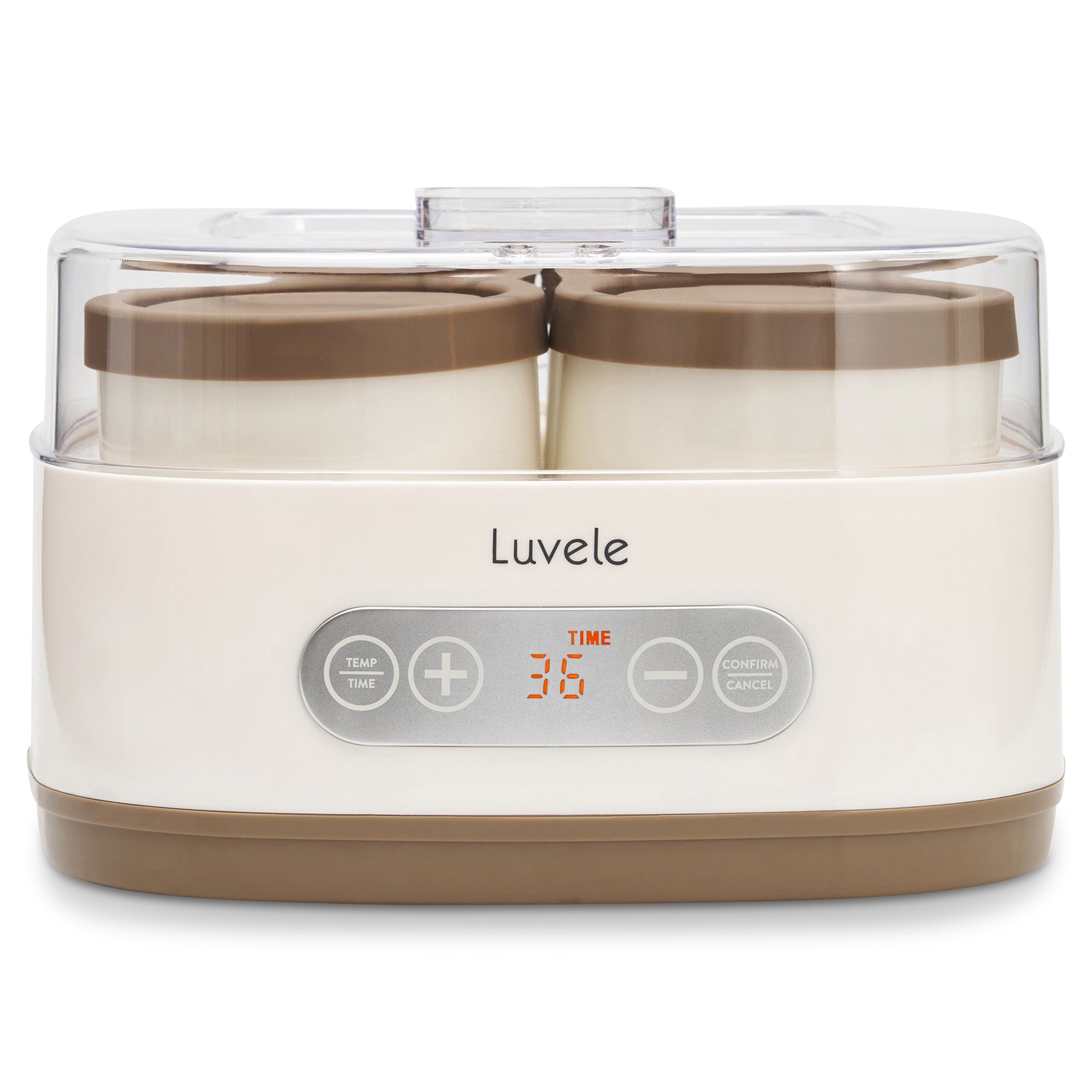 Yaourtière Luvele Pure avec 4 pots de 400 ml pour régimes SCD et GAPS, capacité totale 1,5 litre