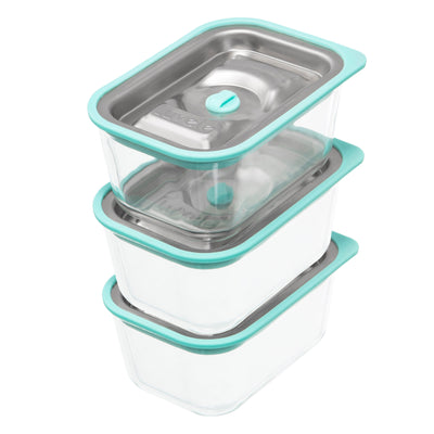 Ensemble de récipients pour aliments sous vide Luvele Fresh | Set de trois pièces 450 ml