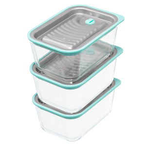 Ensemble de récipients pour aliments sous vide Luvele Fresh | Set de trois pièces 750 ml